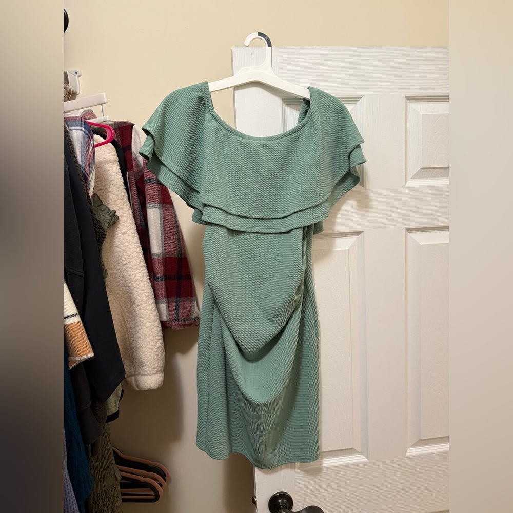 Elegant Green Women's Dress-Maternity